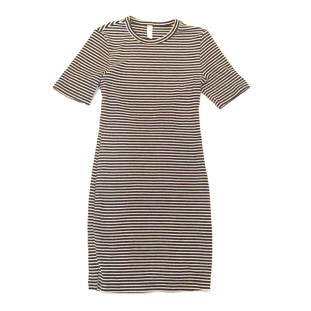 American Apparel black & white striped dress
